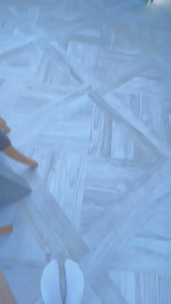 Floors fully protected with sheeting while installation is underway